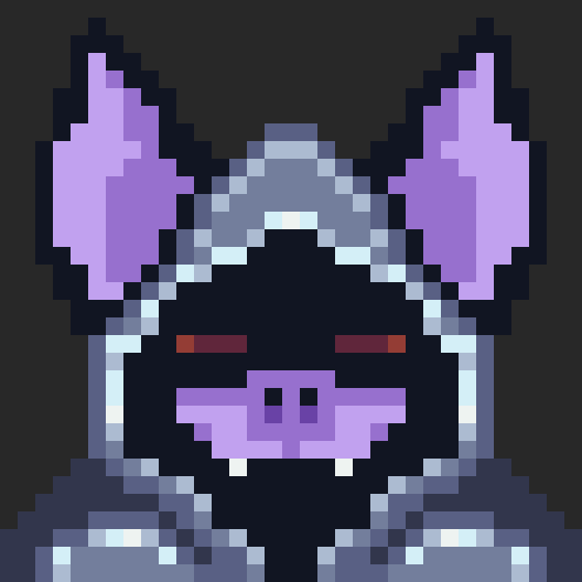 A silver-cloaked Bat