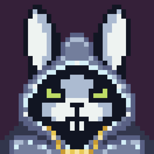 A silver-cloaked Hare